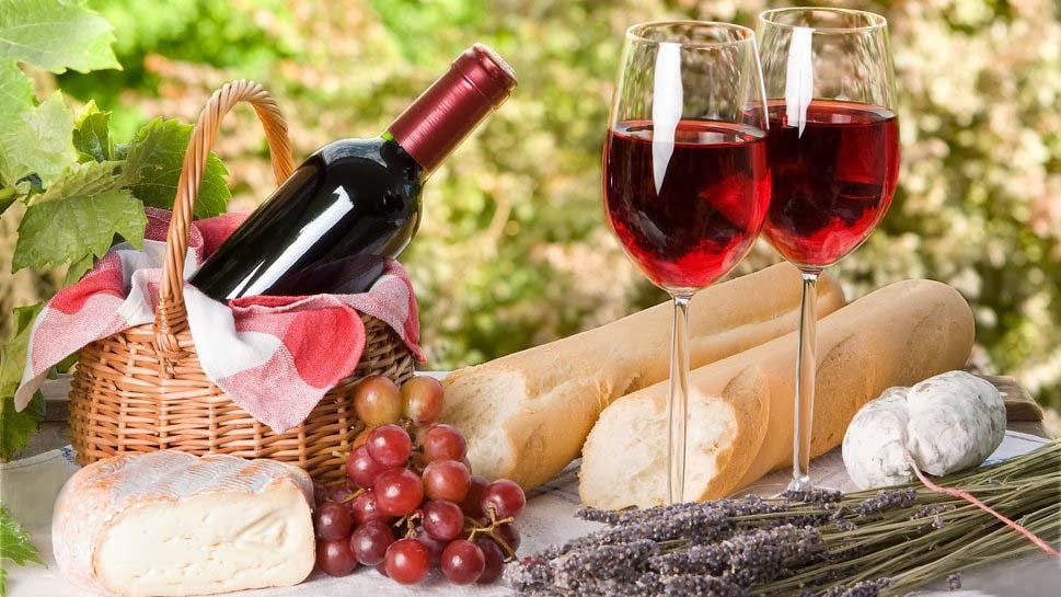 wine and food hd wallpaper