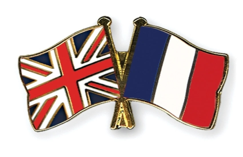 Flag Pins Great Britain France