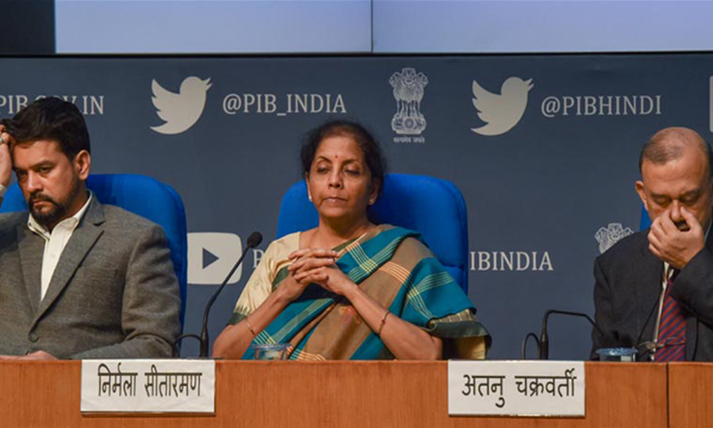 Nirmala Sitharaman Press conference economy PTI