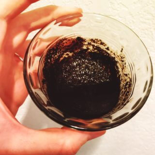 Coffee powder with black pepper and coconut oil