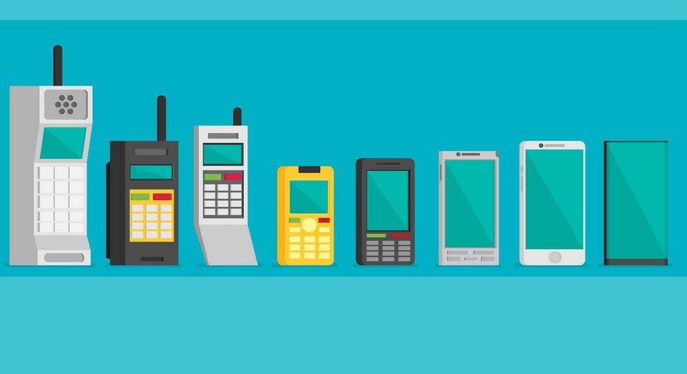 cell phone evolution flat vector 15200158 1