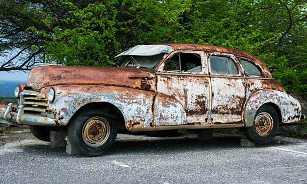 broken car vehicle vintage