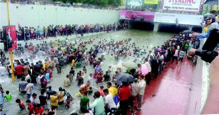 rajkot bridge water