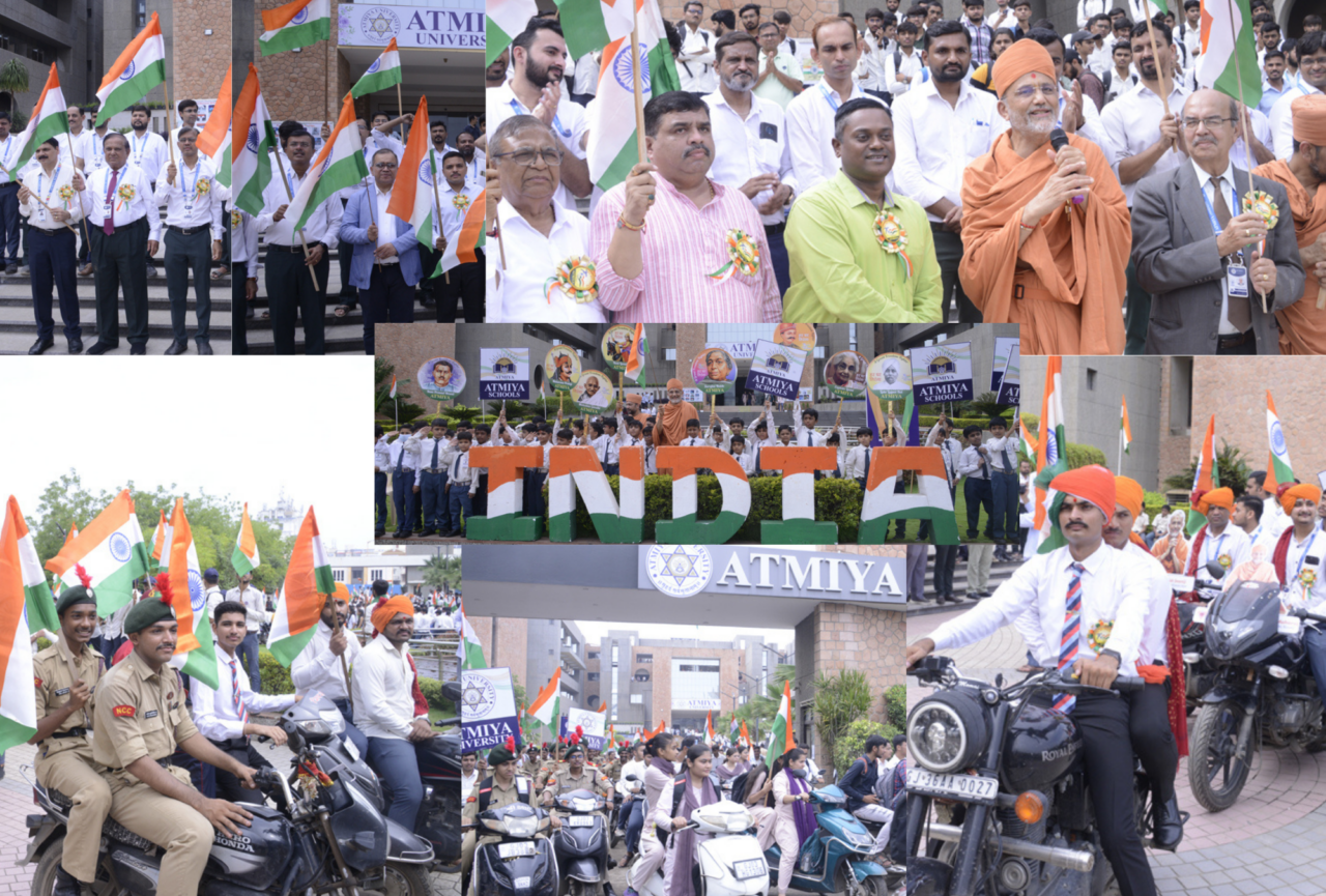 TIRANGA YATRA ATMIYA UNI RAJKOT 08 08 2022