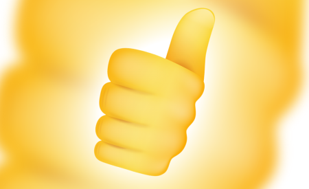 Thumbs up gestures emoji vector PNG