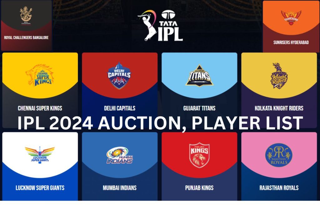 IPL 2024 AUCTION PLAYER LIST