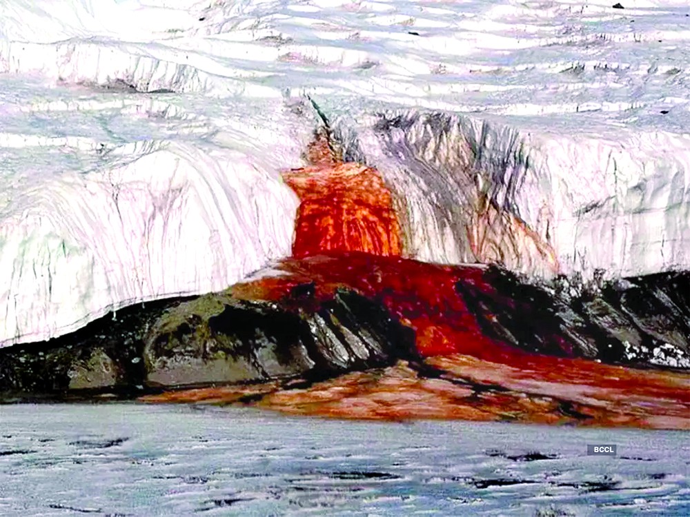 Nah... River of 'blood' has been flowing in Antarctica for years