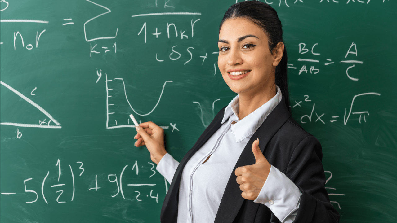 mother teaching son and helping with homework at home, son giving high five to mother