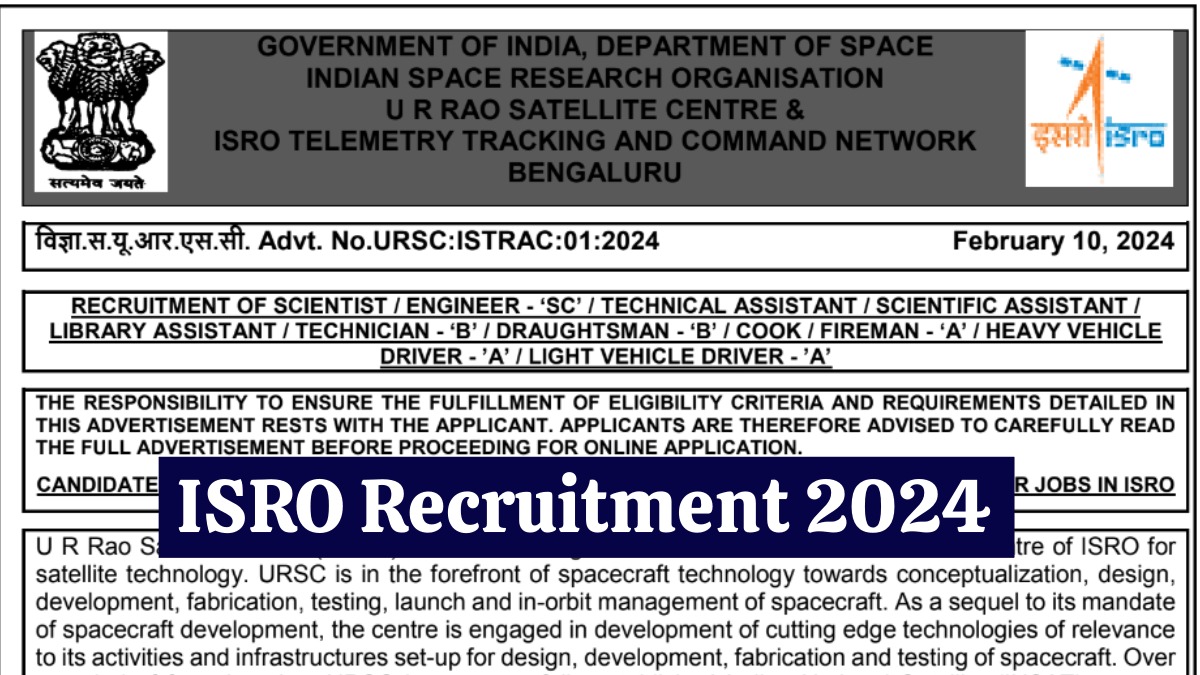 job at isro