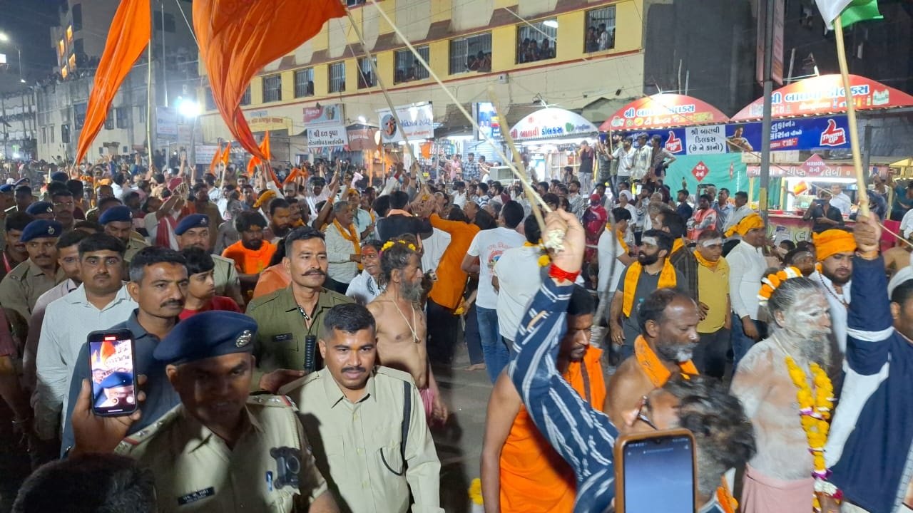 The Maha Shivratri Mela concludes with a royal bath of Avadhuta sadhus at Bhavnath