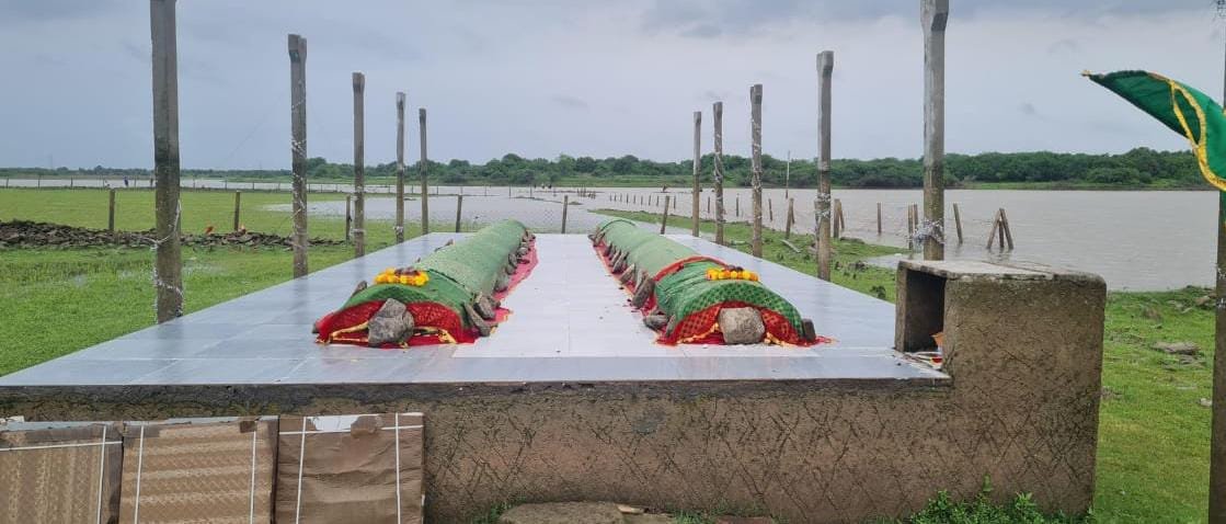 Demolition work was carried out in Ranjit Sagar Dam of Jamnagar