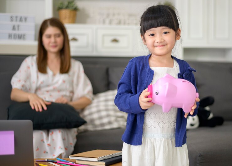 asian family is teaching daughter savings money with piggy bank financial planning concept 33799 8617