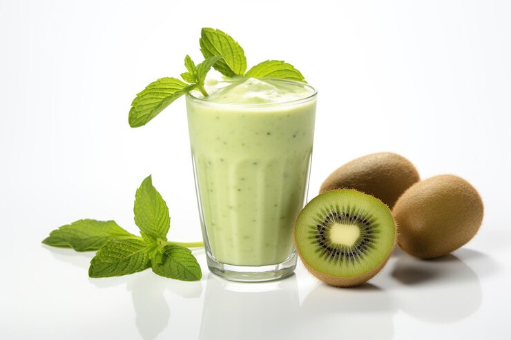 fresh kiwi juice vitamin c isolated white background 145713 23135