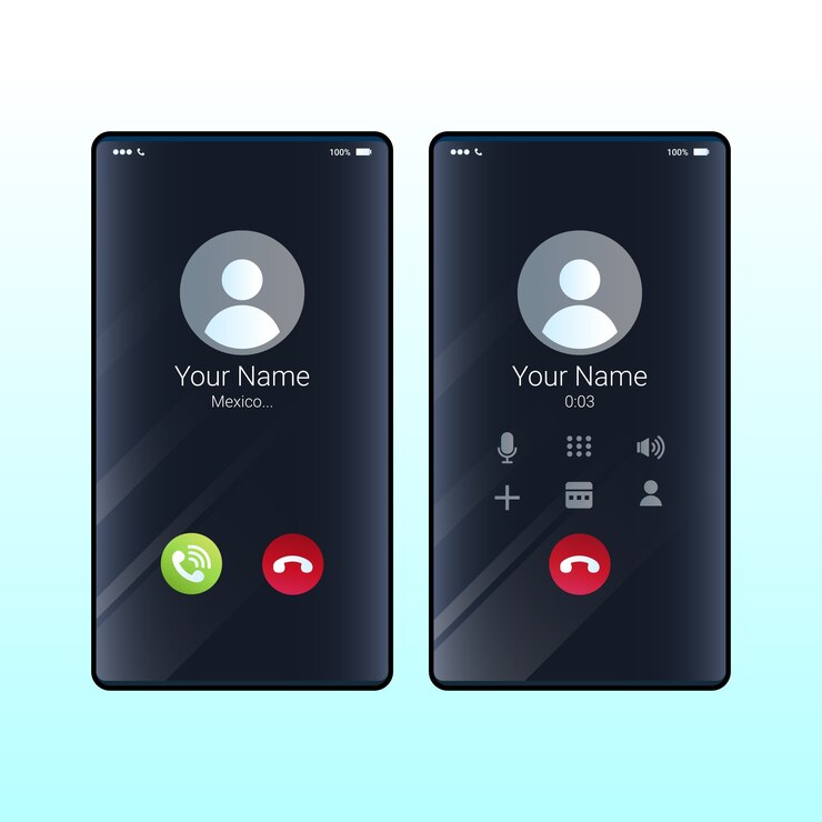 phone call screen interface illustration 23 2150226588