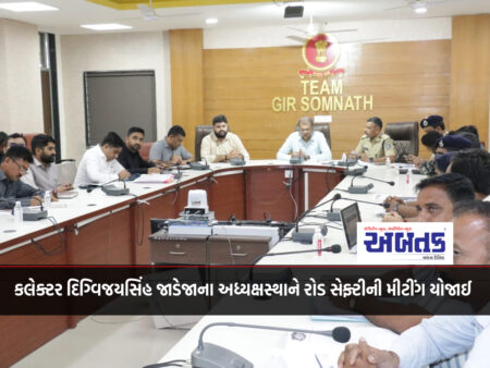 A road safety meeting was held under the chairmanship of Gir Somnath Collector