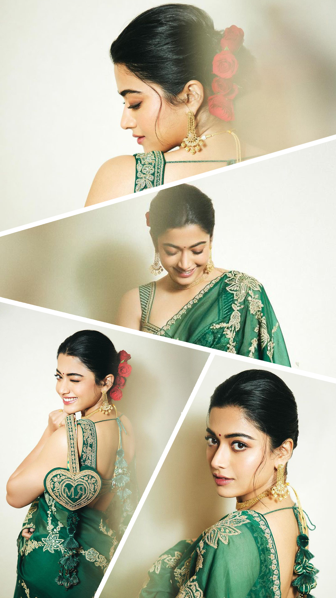 Shining in a green saree, Rashmika Mandanna won the hearts of fans