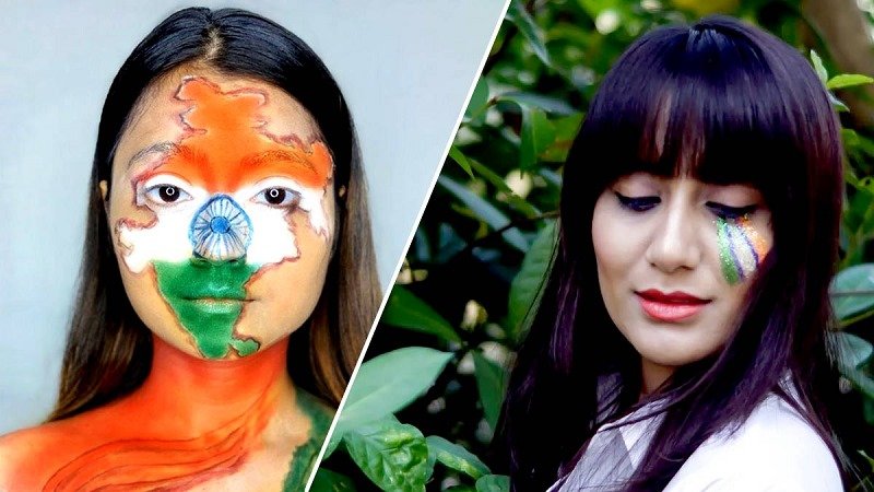 Apply these makeup tips to paint in patriotic colors on Independence Day