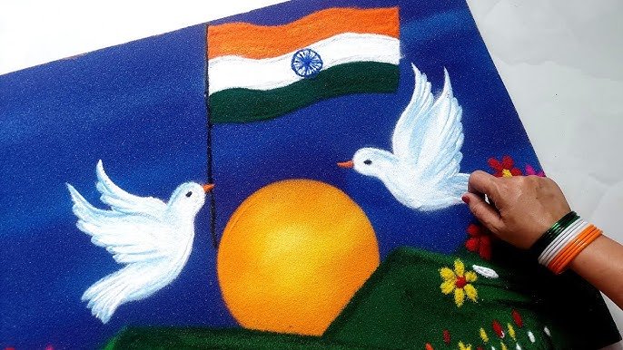 Independence Day 2024: Give patriotic colors with Rangoli at home and office