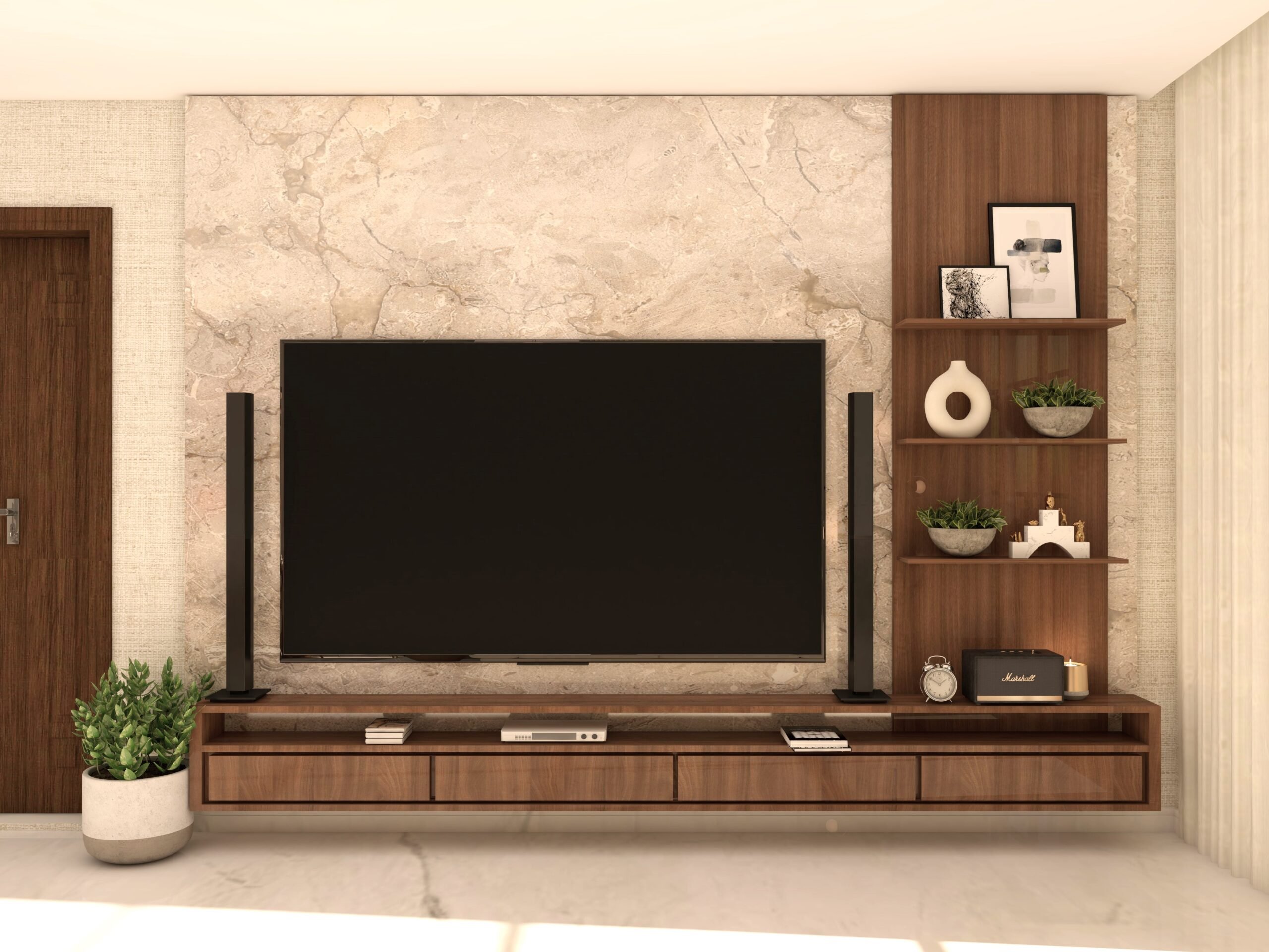 Try this trending design for TV unit