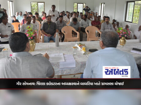 Gir Somnath: A Gram Sabha was held at Babria under the chairmanship of District Collector