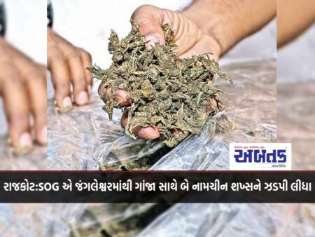 Rajkot: SOG nabs two notorious men with ganja from Jangaleshwar