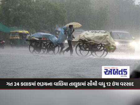 South Gujarat rains: Highest rainfall of 12 inches in Walia taluk of Bharuch in last 24 hours