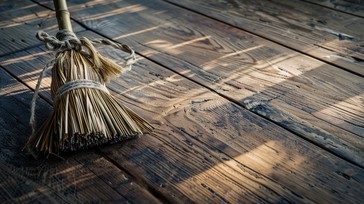 An old house broom