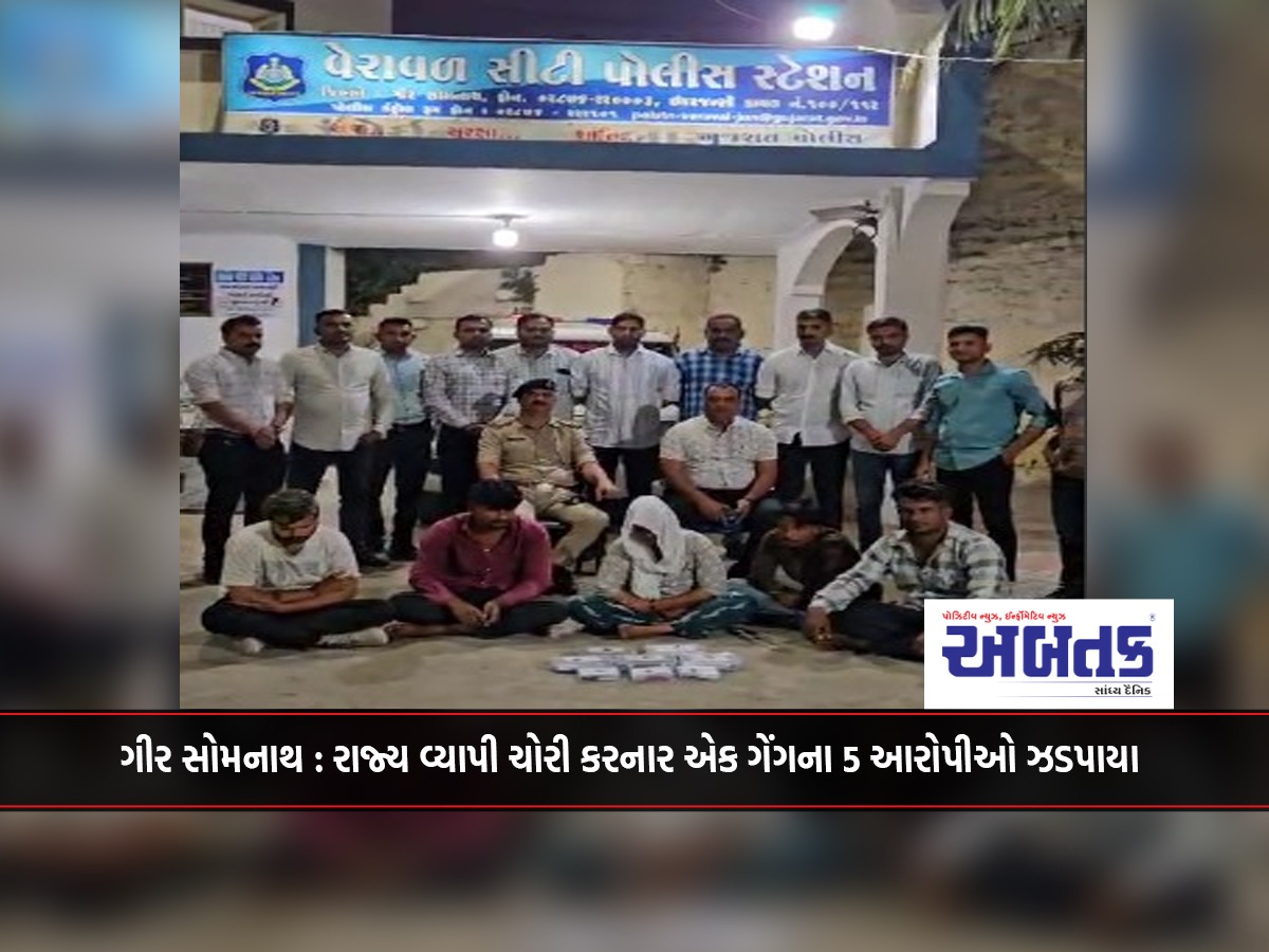 Gir Somnath: 5 accused of a state-wide theft gang arrested