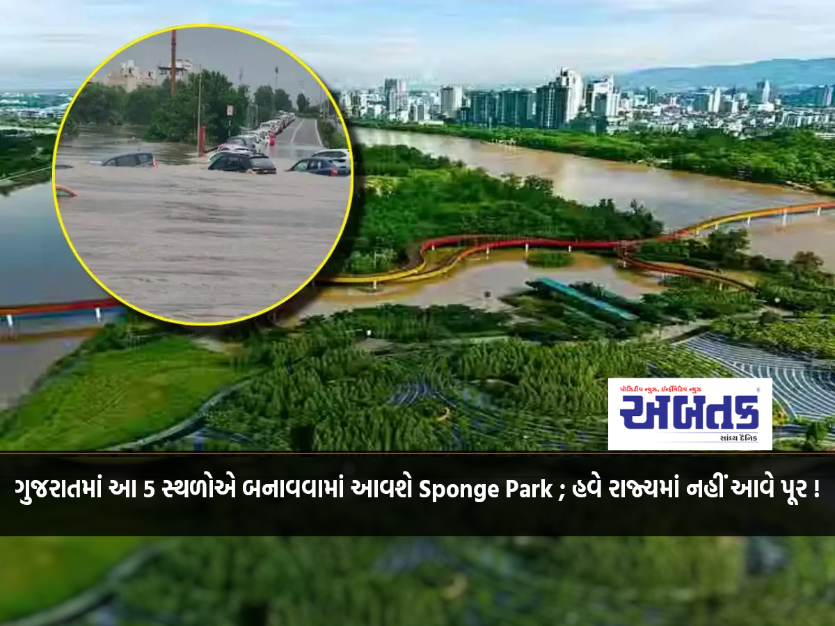 Sponge Park will be built in these 5 places in Gujarat; Now there will be no floods in the state!