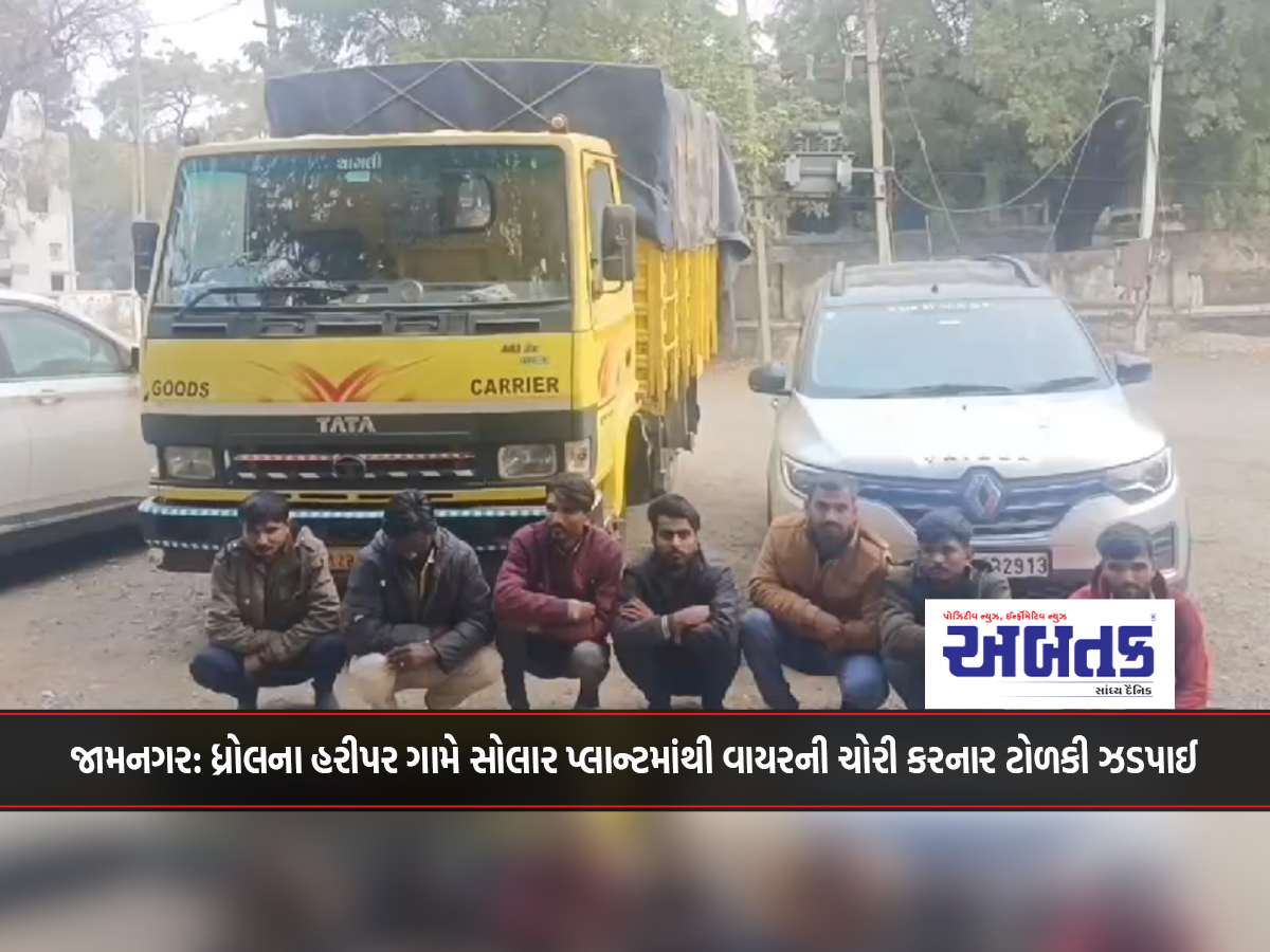 Jamnagar: Gang arrested for stealing wires from solar plant in Haripar village of Dhrol