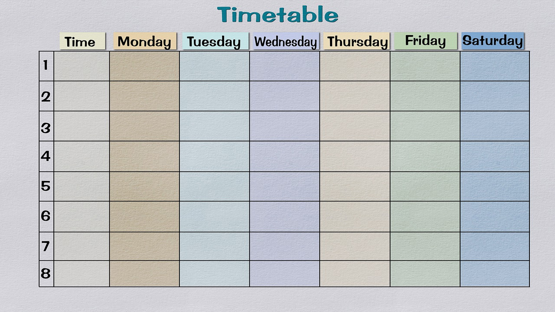 04 Learn to make a time table